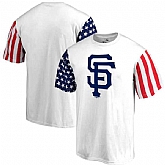 Men's San Francisco Giants Fanatics Branded Stars & Stripes T-Shirt White FengYun,baseball caps,new era cap wholesale,wholesale hats